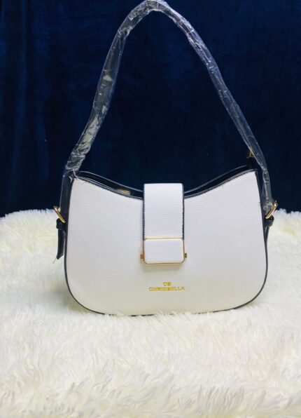 Ladies New Fashionable Handbag Women Stylish Crossbody Shoulder CB White (White)